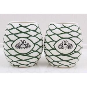 Patron Tequila Limited Edition Agave Pina Ceramic Tiki Mugs 15 oz Set of 2